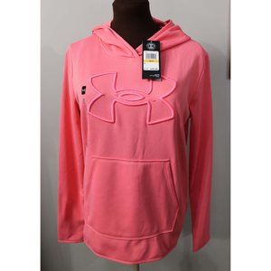 BNWT UA UNDER ARMOUR LADIES HOODED SWEATSHIRT PEACH HOODIE SIZE SMALL